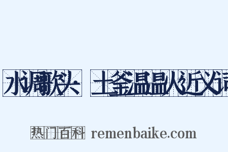水调歌头·土釜温温火近义词是什么意思的图片